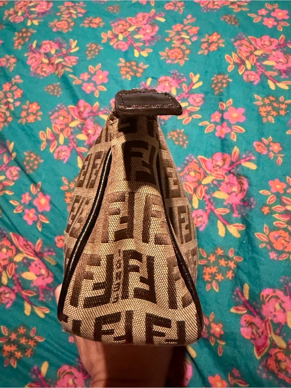 Fendi Brown Zucca Canvas Pochette - Picture 6 of 10